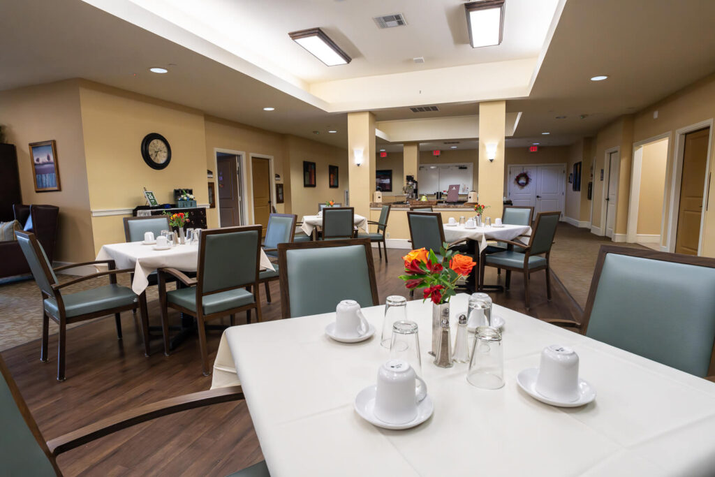 Elegant Dining Room at Assisted Living in San Antonio Texas